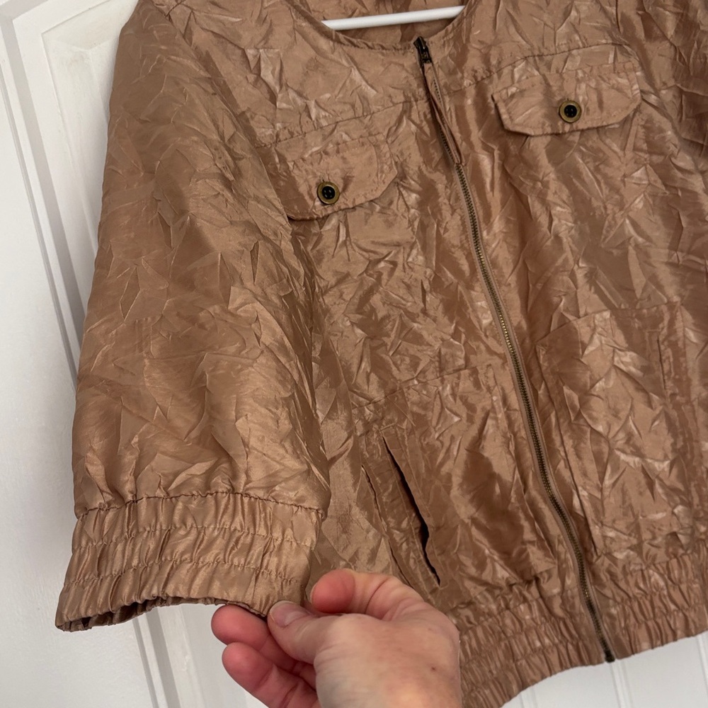 Ruby Rd. Beige Crinkled Jacket - Picture 5 of 8